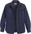 Gioberti Men's 100% Cotton Brushed and Soft Twill Shirt Jacket with Flannel Lining