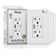 AIDA 36W USB C Outlet, PD2.0 &amp; QC3.0 Wall Outlet with USB Ports, 20 Amp TR Outlet, Single Port up to 18W, Compatible with iPhone/Samsung/Google/Fire/LG, Wall Plate Included ( White, 4 Pack )