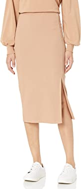 The Drop Women's Veronique High Waist Slit Skirt