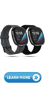 EUCARLOS woven fabric bands for fitbit sense and fitbit versa 3