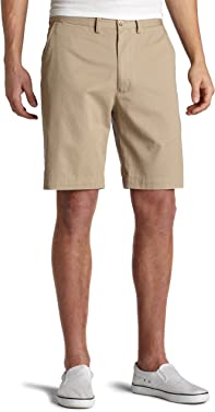 Nautica Men's Cotton Twill Flat Front Chino Short