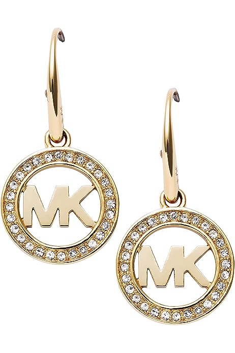 Women's Stainless Steel Drop Earrings With Crystal Accents