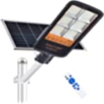 WOKIMA 400W Solar Street Lights Outdoor,30000 Lumens Daylight Solar Led Light with Remote Control,Dusk to Dawn Solar Security Flood Lights