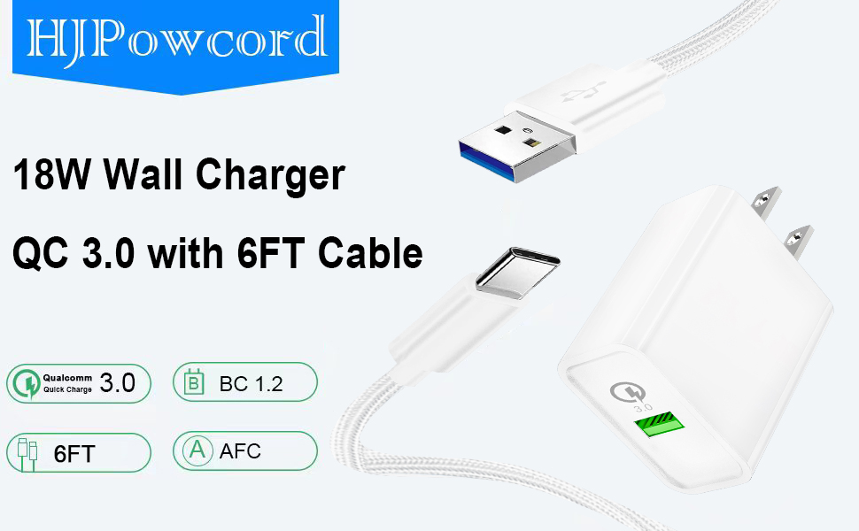 18W Quick Charge 3.0 Fast Charge Wall Charger Set