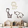 Safari Nursery Decor Jungle Theme Animals Woodland Baby Room Decor Neutral for Girls Boys Kids Nursery Wall Art for Bedroom Playroom Toddler Classroom Decorations (Lion, Giraffe, Elephant)