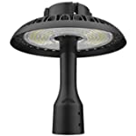 CYLED Post Top Light 60W LED Circular Area Light 8000Lm 5500K Pure White (200W Equivalent) Garden Pole Lights Outdoor Post Top Lamps Lamp Top Pathway Pole Light Fixture for Street Yard Garden