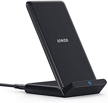 Anker Wireless Charger, 313 Wireless Charger (Stand), Qi-Certified for iPhone 12, 12 Pro Max, SE, 11, 11 Pro, 11 Pro Max, XR, XS Max, 10W Fast-Charging Galaxy S20, S10 (No AC Adapter)