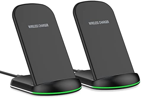 Yootech [2 Pack] Wireless Charger,10W Max Wireless Charging Stand,Compatible with iPhone 14/14 Plus/14 Pro/14 Pro Max/13/13 Mini/13 Pro Max/SE 2022/12/11/X/8,Galaxy S22/S21/S20/S10(No AC Adapter)