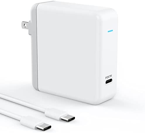 SZPOWER 87W USB-C Power Adapter, Replacement Mac Book Pro & Air Charger, Compatible with MacBook Pro 16, 15, 13 inch 2021, 2020, 2019, 2018, New MacBook Air, 6.6ft Cable, LED Indicator, Foldable Plug