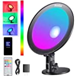 Godox CL10 Full-Color RGB LED Webcasting Ambient Light,39 Special Effects, RCR10 Remote Control/iPhone APP Adjustment,for Live Broadcast Ambient Light, Background Light,Atmosphere Scene