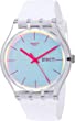 Swatch Transformation Quartz Silicone Strap, White, 20 Casual Watch (Model: SUOK713)