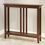 The Lakeside Collection Slim Entryway Home Accent Table with Antique Finish - Dark Brown