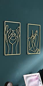 gold wall decor set of 2