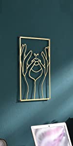 Gold wall decor - face