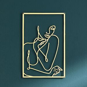 Gold minimalist single line decor