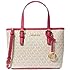 Michael Kors XS Carry All Jet Set Travel Womens Tote (CARMINE PINK MULTI)