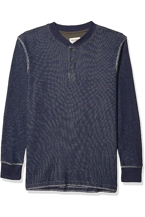 Men's Long Sleeve Waffle Henley