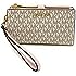 Michael Kors Jet Set Travel Double Zip Wristlet (vanilla softpink)