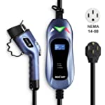 MUSTART Level 2 Portable EV Charger (40 Amp, 240 Volt, 25ft Cable), Electric Vehicle Charger Plug-in EV Charging Station with NEMA 14-50P