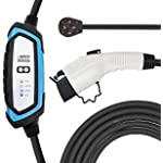 BougeRV Level 2 EV Charger, 240V 32Amp 25 Feet Charging Cable with NEMA14-50 Plug, Portable EVSE Electric Vehicle Charger