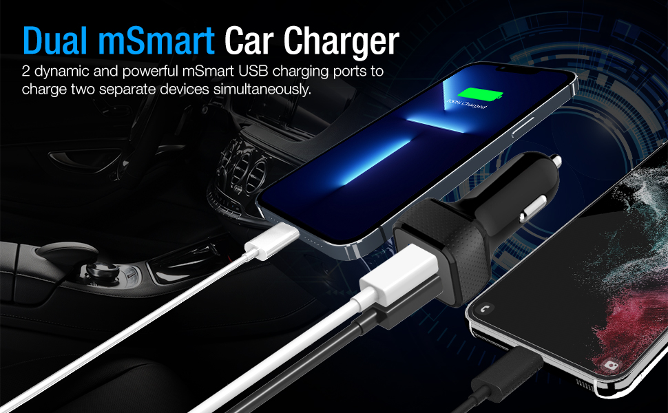 Zonlaky Dual port usb car charger - A+02