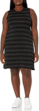 Amazon Essentials Women's Jersey Relaxed-Fit Muscle-Sleeve Swing Dress (Previously Daily Ritual)