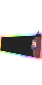 RGB Gaming Mouse Pad with 10W Wireless Charging