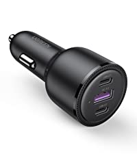 USB C Car Charger Fast Charging 69W Type C Car Phone Charger PD 60W/20W