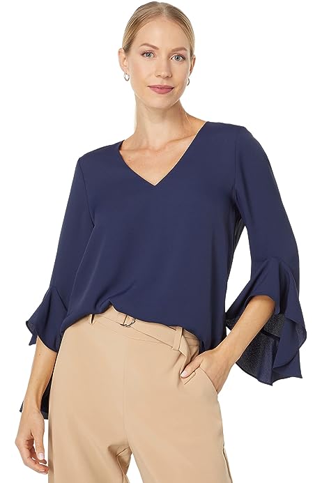 Flutter Sleeve V-Neck Tunic