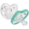 Dr. Talbot&#39;s Soft-Flex Orthodontic Pacifiers 6-12 Months, Aqua/White, 2 Pack