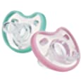 Dr. Talbot&#39;s Soft-Flex Orthodontic Pacifiers 0-6 Months, Pink/Aqua, 2 Pack