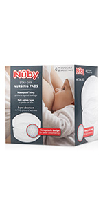 Nuby Stay-Dry Disposable 100 Piece Breast Pads, Honeycomb, Standard