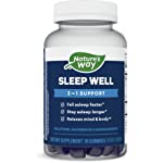 Nature’s Way Sleep Well Sleep Gummies for Adults*, Sleep Aid*, Melatonin Gummies, Ashwagandha Gummies, with Magnesium, Berry Flavored, 90 Gummies