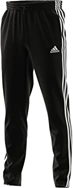 adidas mens Essentials Single Jersey Tapered Open Hem 3-stripes Pants