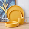 Stone lain Cleo Stoneware Dinnerware Set, 32-Piece Service for 8, Yellow