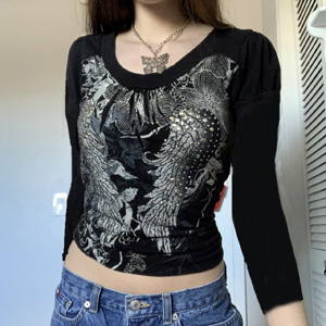 Angel Wing Print T-shirt 