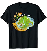 Disney Peter Pan and Tinker Bell Never Land Map T-Shirt