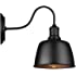 Gooseneck Barn Wall Light Black Wall Sconce Lighting Industrial Vintage Farmhouse E26 Wall Lamp Led Porch Light for Indoor Ba