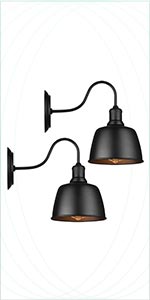 Black Gooseneck Barn Wall Light Wall Sconce Lighting Fixture Porch Light