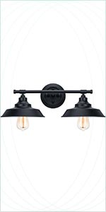 2-Light Oil Rubbed Black Bathroom Vanity Light