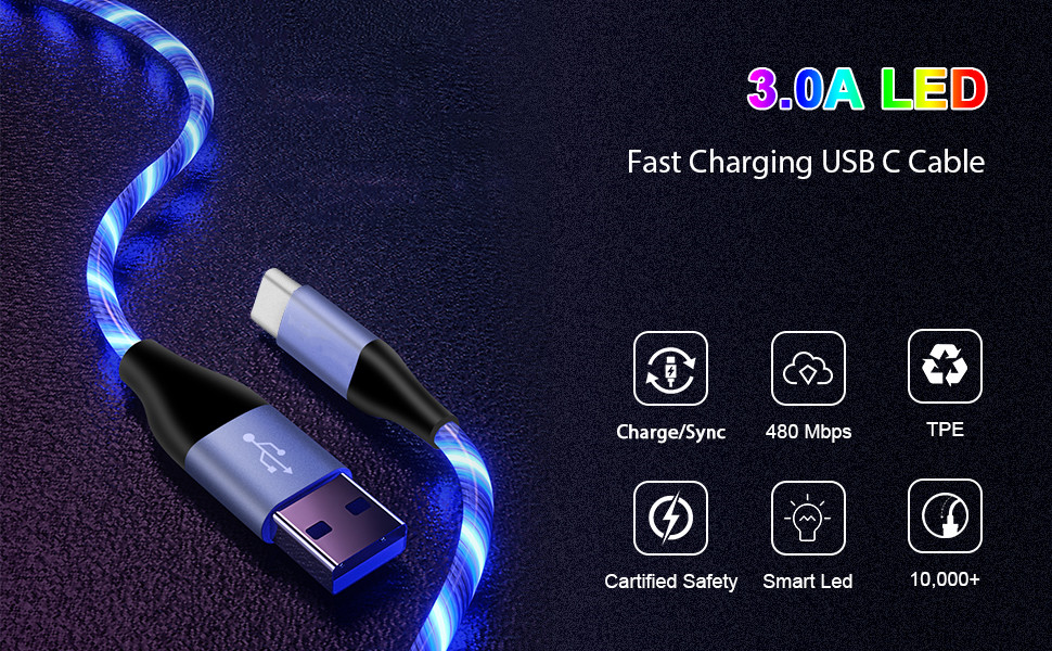 led usb c cable