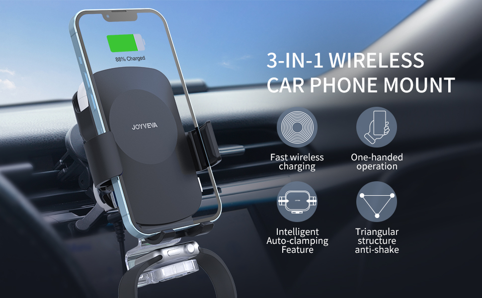 3 in 1 wireless car charger