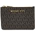 Michael Kors Jet Set Travel Small Top Zip Coin Pouch with ID Holder - PVC Coated Twill