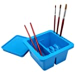 MyLifeUNIT Paint Brush Cleaner, Paint Brush Holder and Organizers for Acrylic, Watercolor, and Water-Based Paints (Blue)