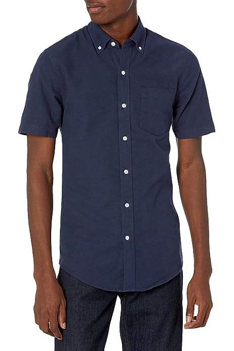 Men's Slim-Fit Short-Sleeve Pocket Oxford Shirt