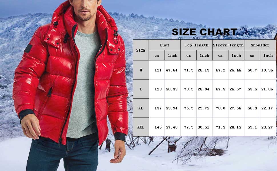 mens winter warm down jacket