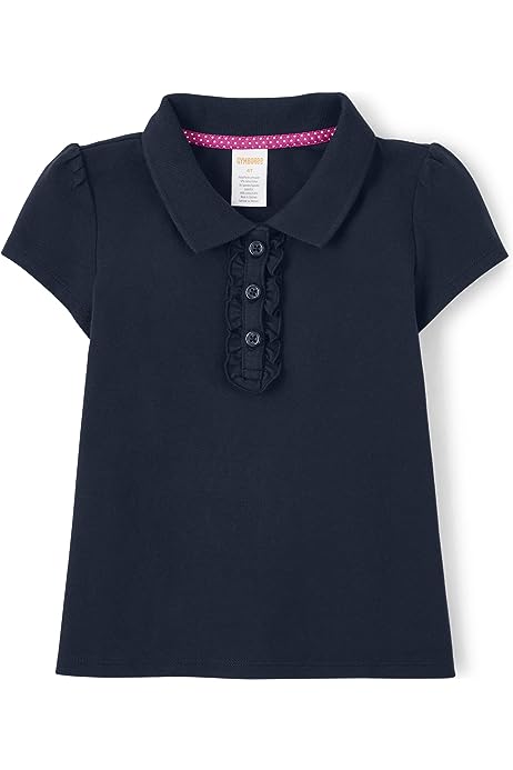 Girls and Toddler Short Sleeve Ruffle Polo Shirt