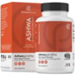 Ashwagandha 1950mg Organic Ashwagandha Root Powder with Black Pepper Extract, Stress Relief, Mood Support, 90 Veggie Ashwagandha Capsules - 1 Pack