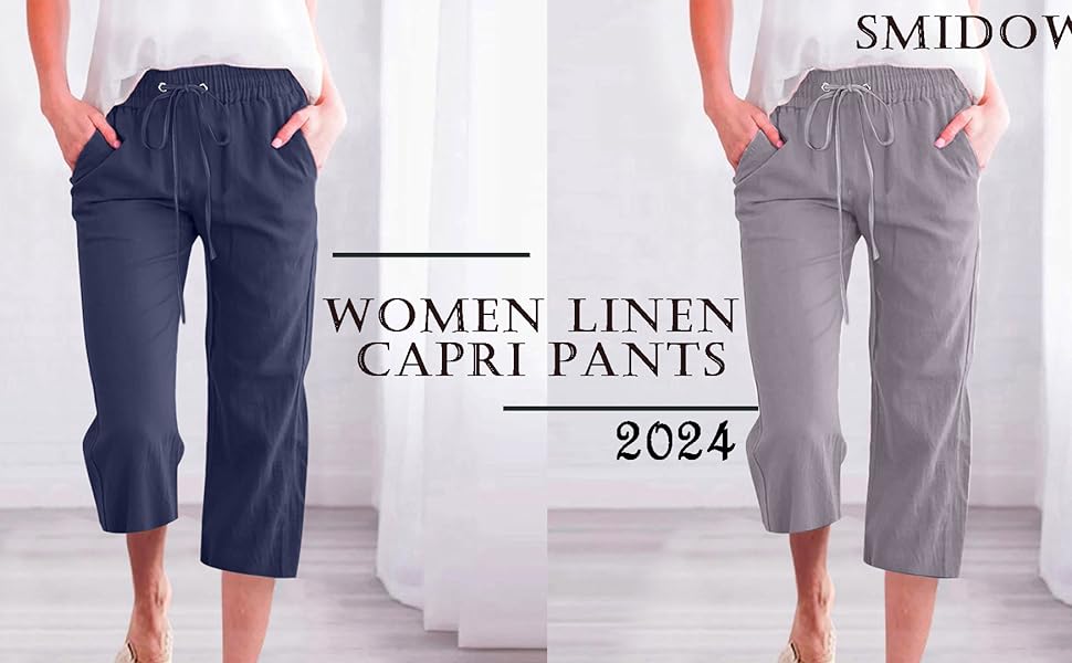 Linen Capris Pants