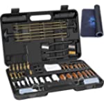 Universal Gun Cleaning Kit, Rifle Pistol Handgun Shotgun Shooting Gun Cleaning Kit Suitable for All Caliber - Gun Pad, Cotton mop, Bronze Bore Brush, Brass Jag, Brass Slotted Tips, Nylon Brushes